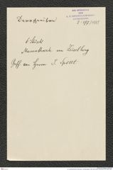 k.k. naturhistorisches Hofmuseum, Intendanzakten 1885-1896 (Hauer), Aktenzahl Z.397/1889, Seite 1